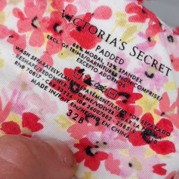 VS padded push up bra floral print 32B - Picture 2 of 5